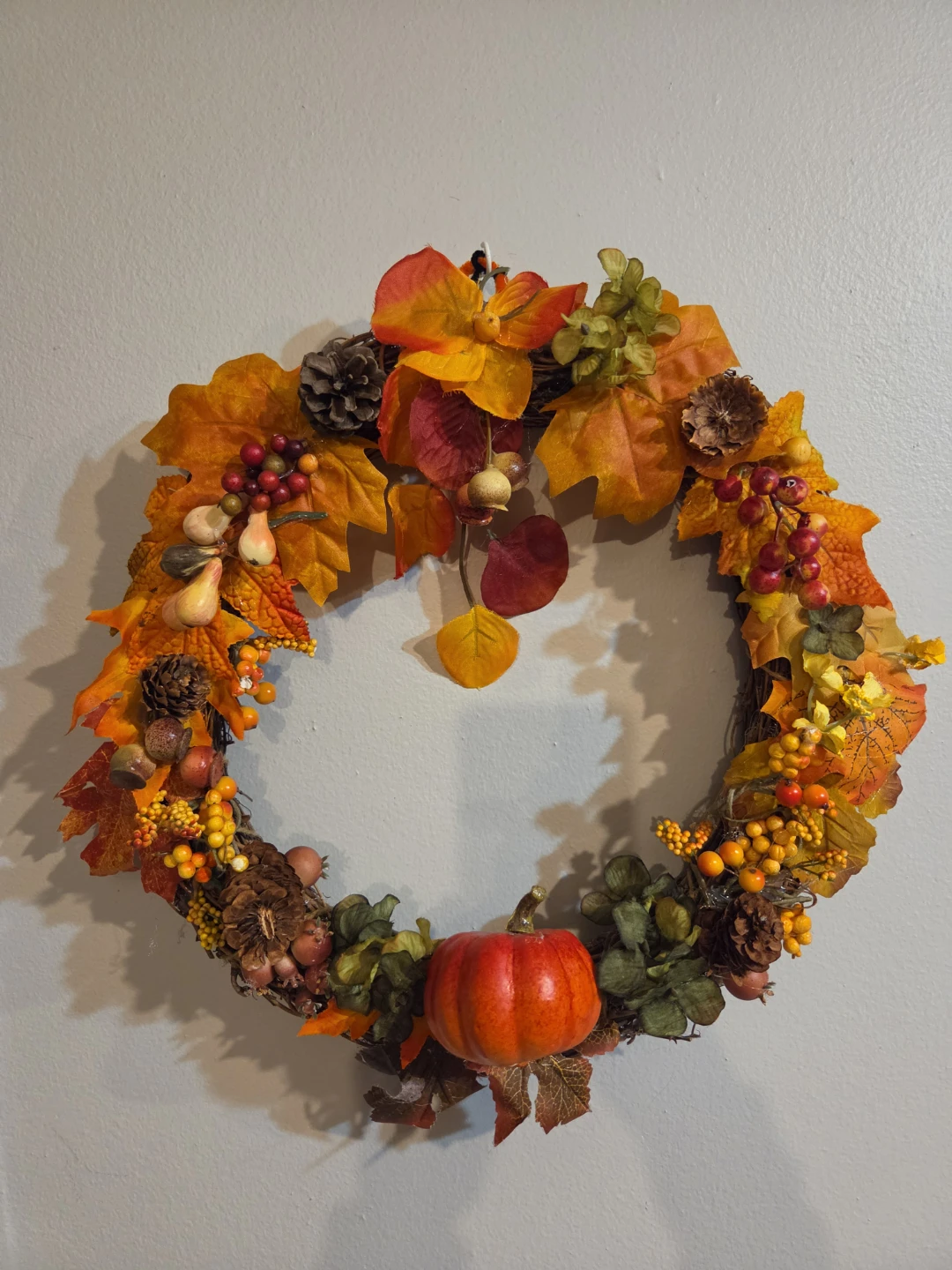 Charming Cottagecore Autumn Pumpkin Wreath
