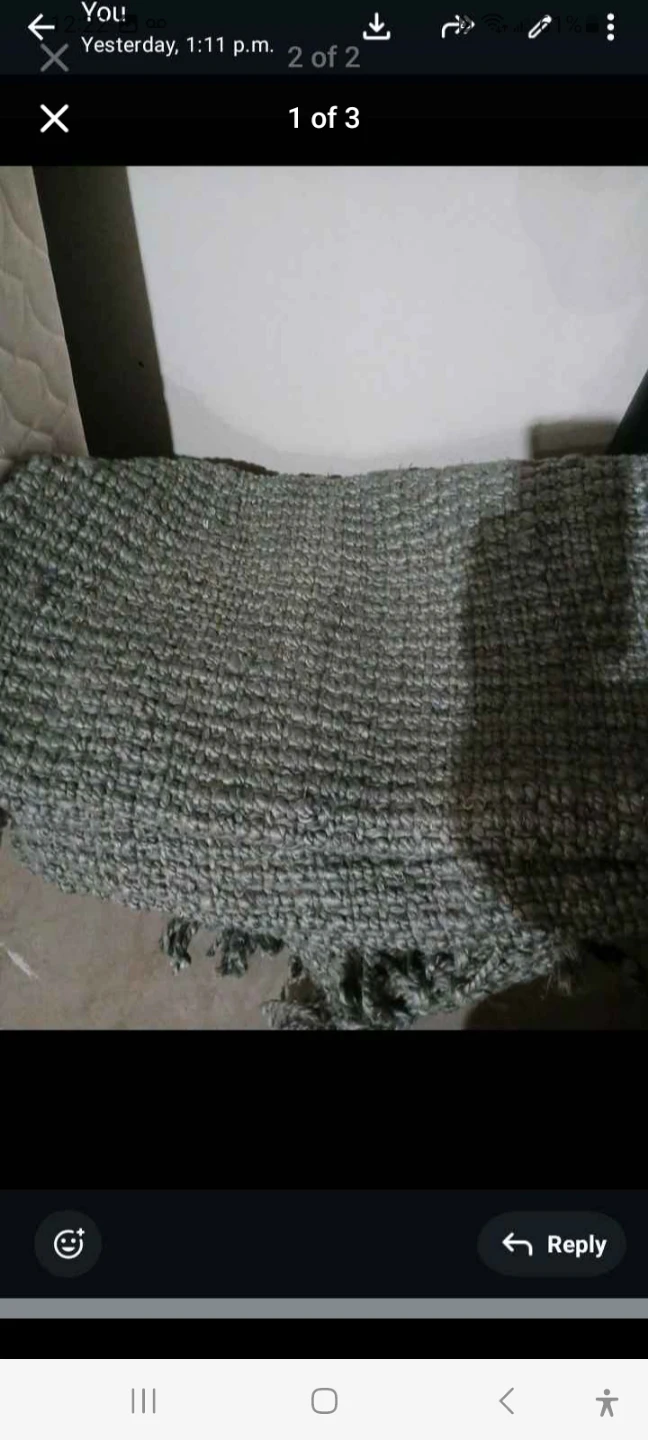 Grey Woven Area Rug 5ft by 8ft - photo 2