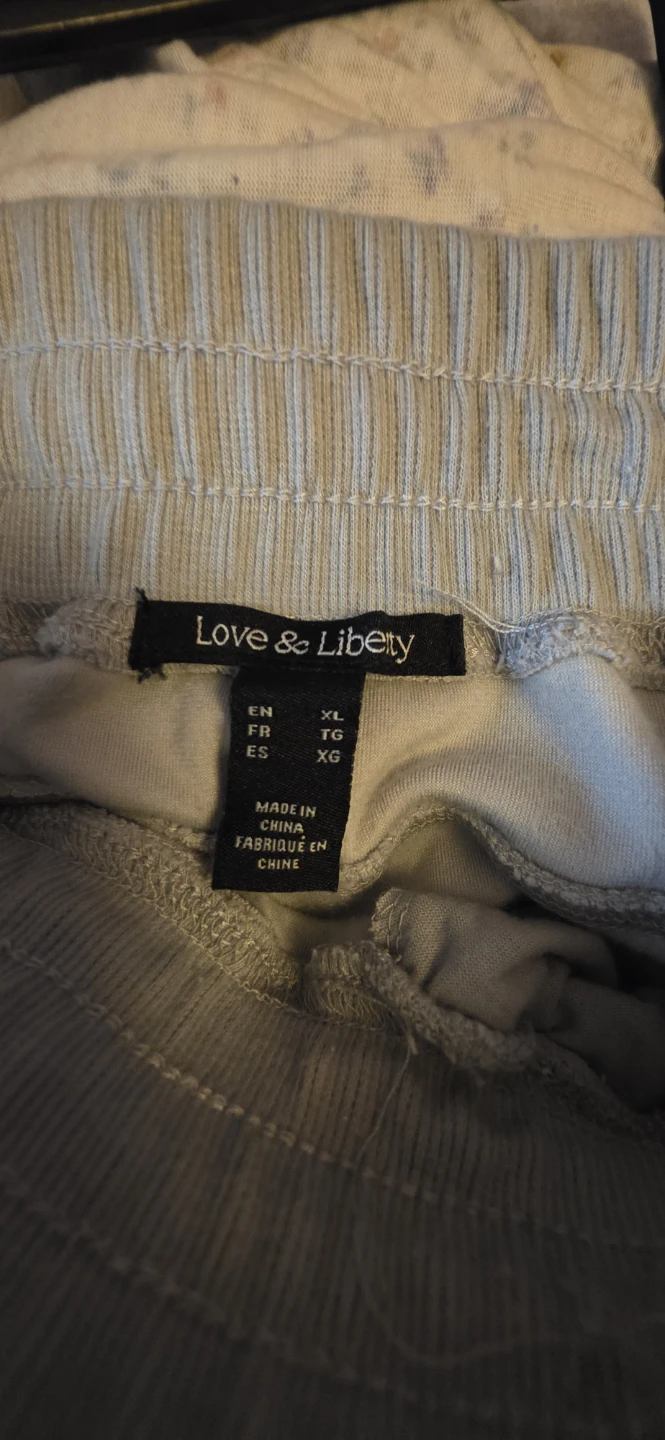 Love & Liberty Velour Wide-Leg Pants - Grey - Size XL - photo 2