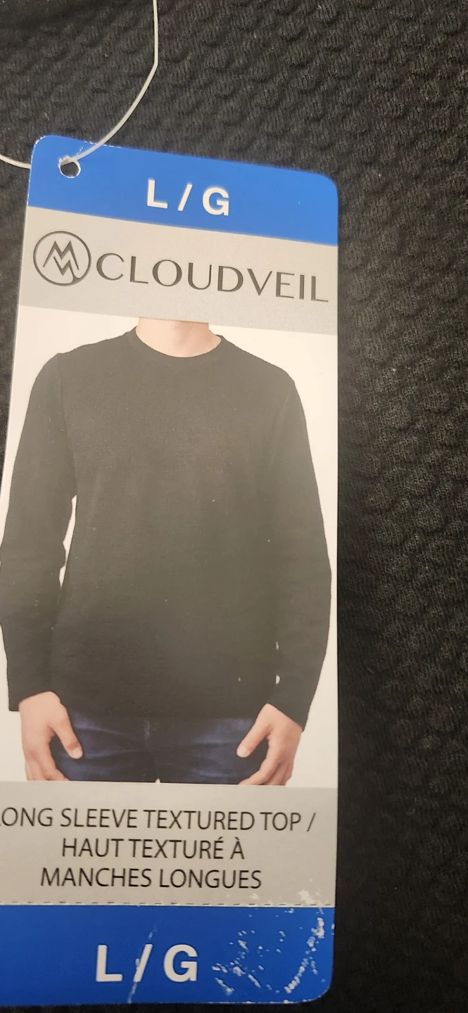 Cloudveil Long Sleeve Textured Top - Black - photo 3