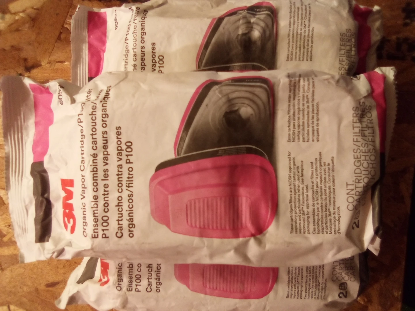 3M Organic Vapor Cartridge/P100 Filters 60921