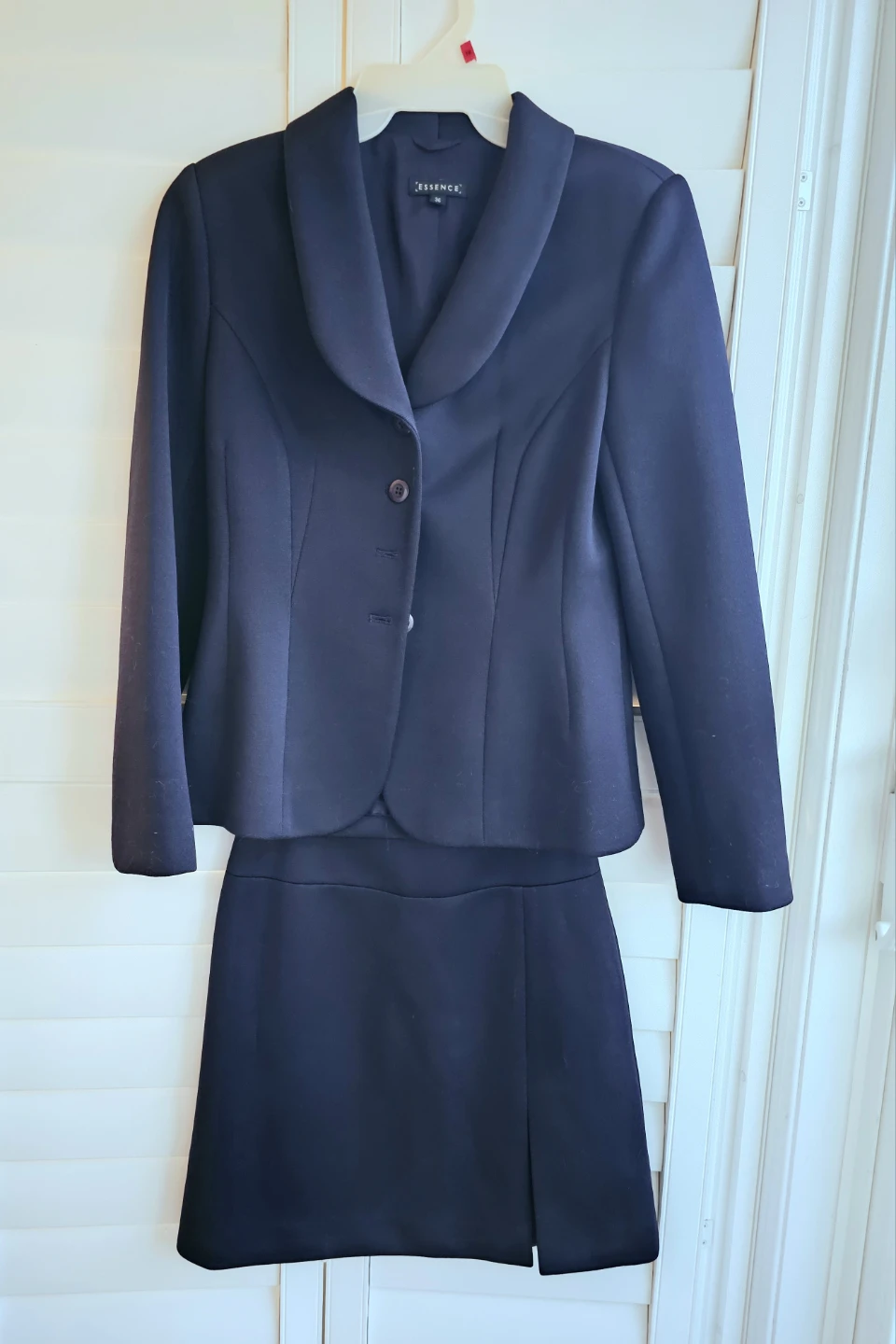 Essence Navy Blue Skirt Suit Set