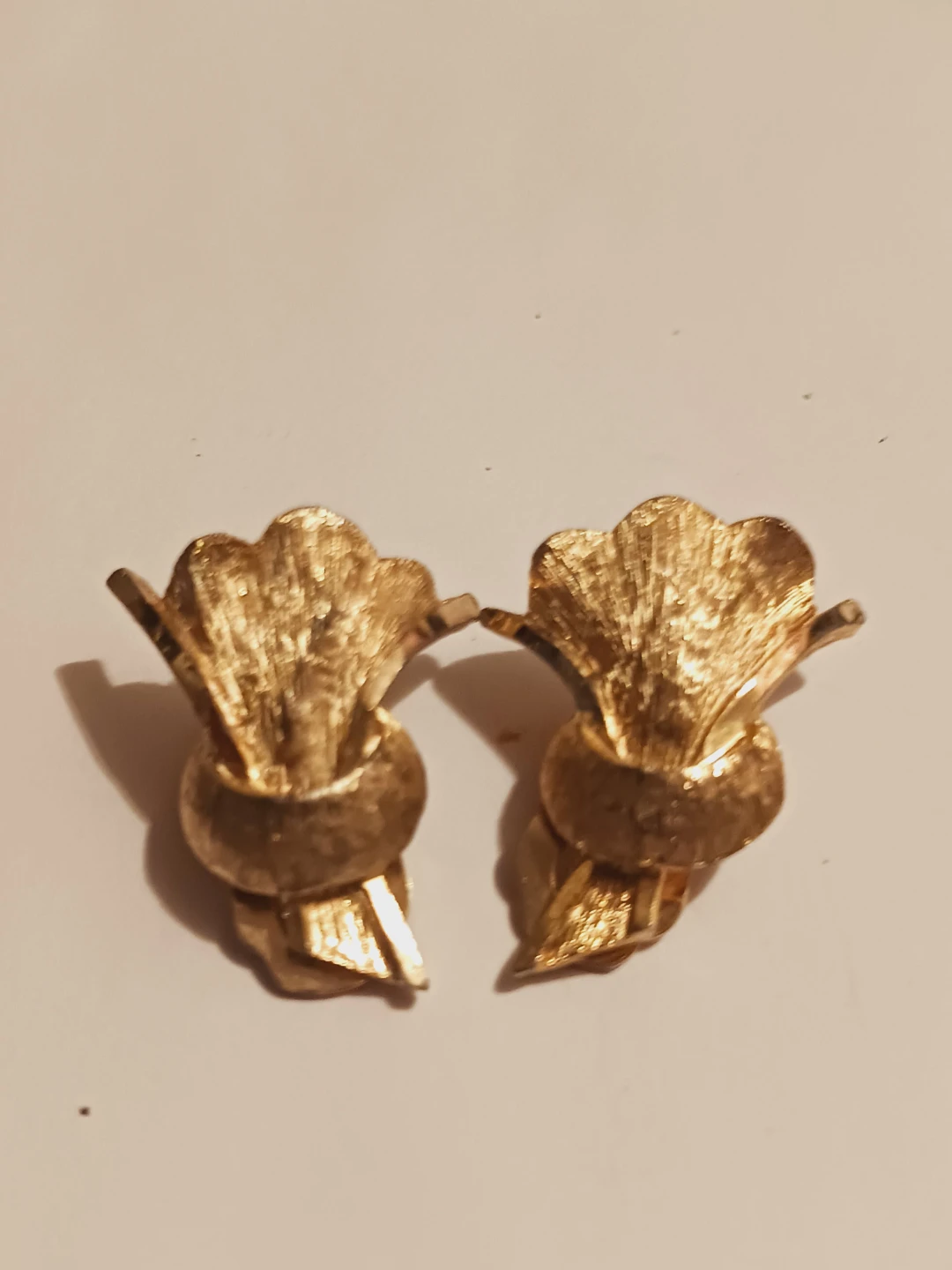 Vintage Gold-Tone Clip-On Earrings