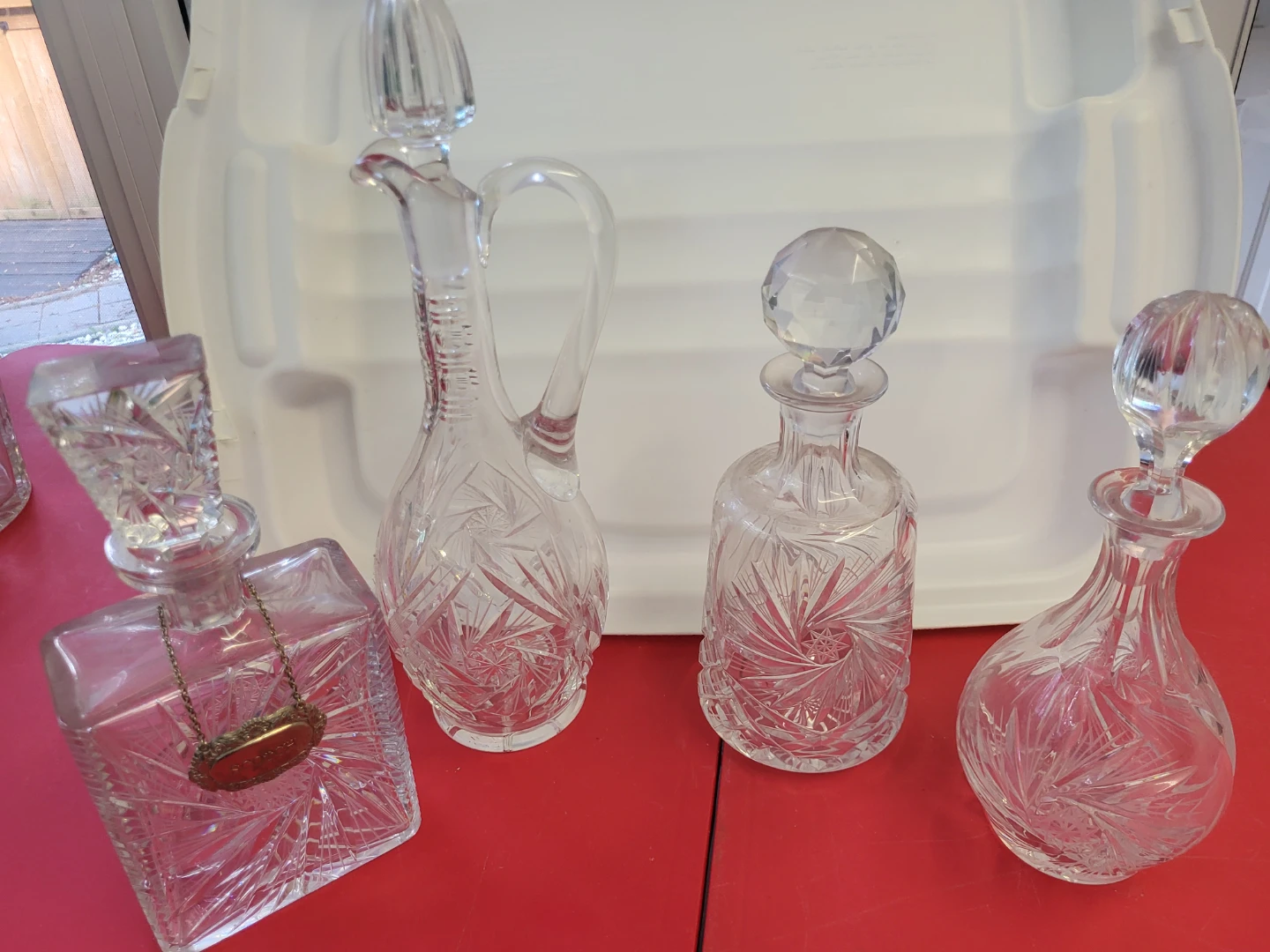 Set of 4 Crystal Decanters