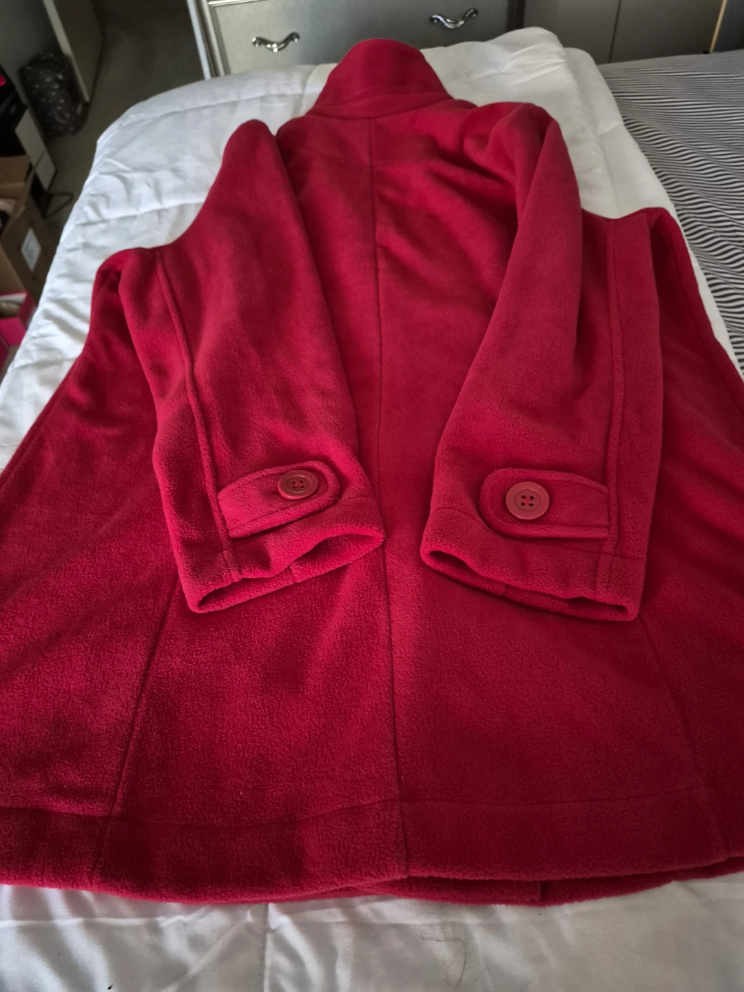 Red Fleece Coat - photo 2