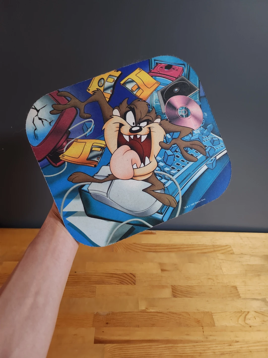 Vintage 1999 Warner Bros. Taz Tasmanian Devil Mouse Pad - photo 3