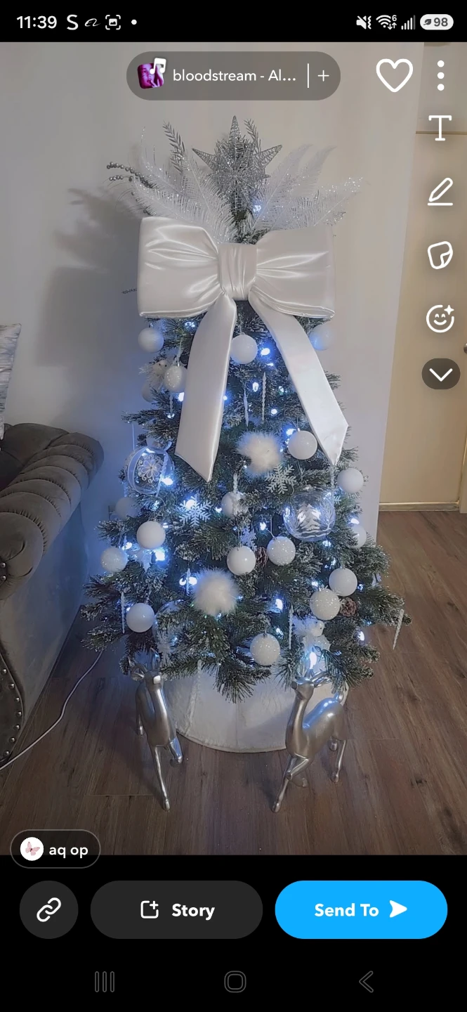 Decorated Artificial Christmas Tree with Ornaments