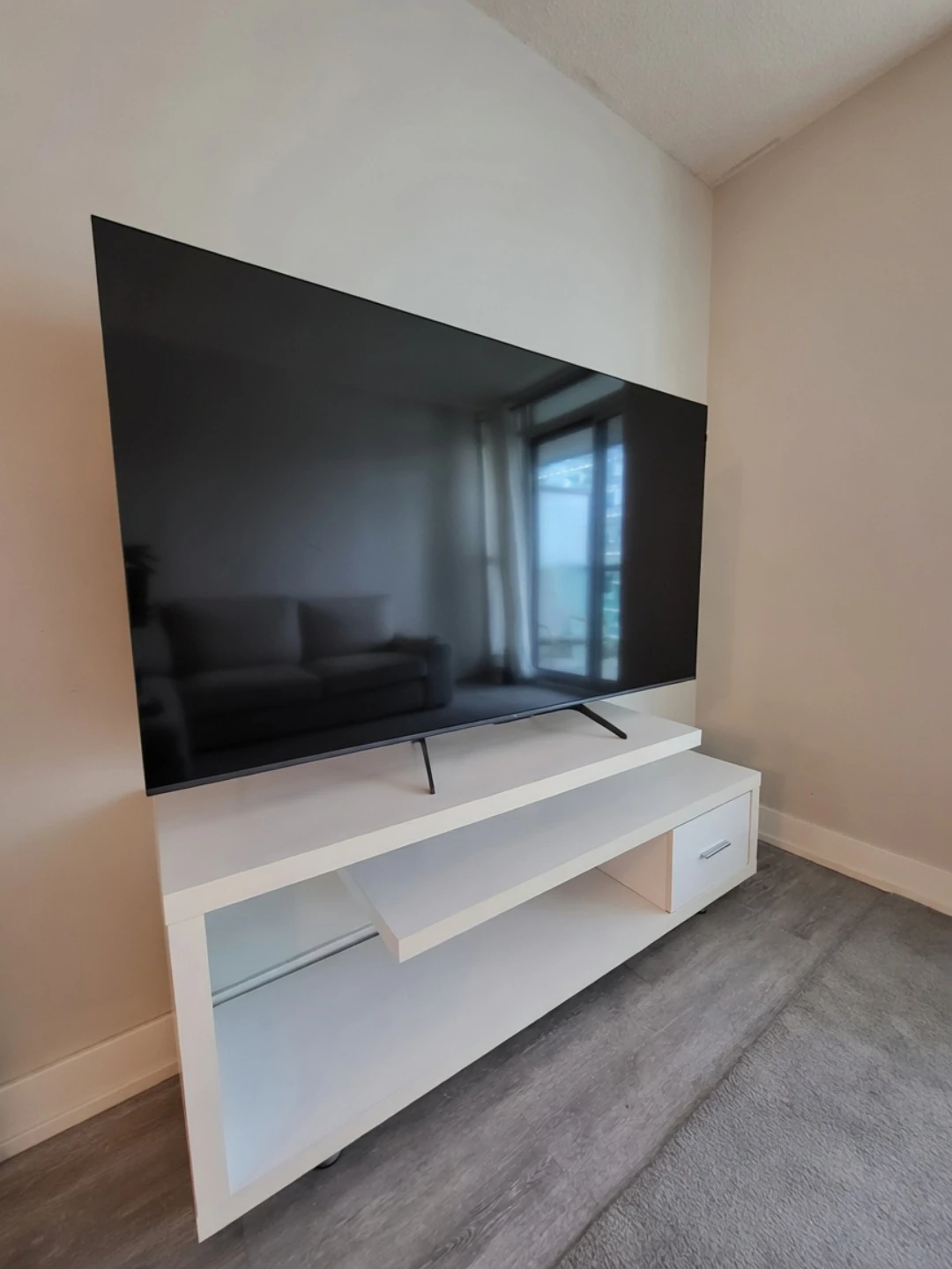 Modern White TV Stand