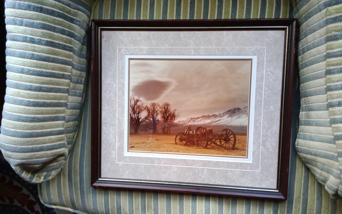 Dennis Flaherty Framed Sepia Photo – Owens Valley