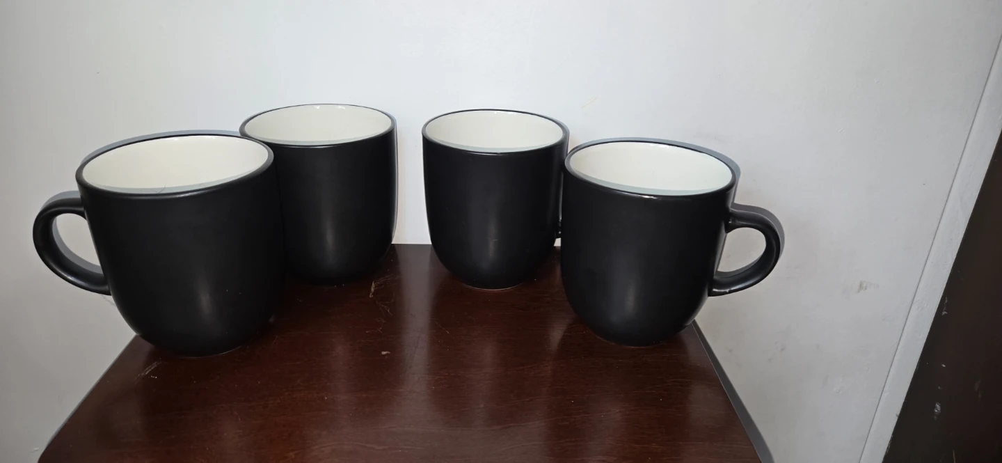 Set of 4 Distinctly Home Stoneware Mugs