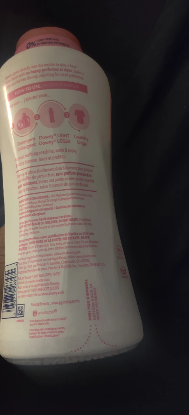 Downy Light Cherry Blossom Laundry Scent Booster 853g - photo 3
