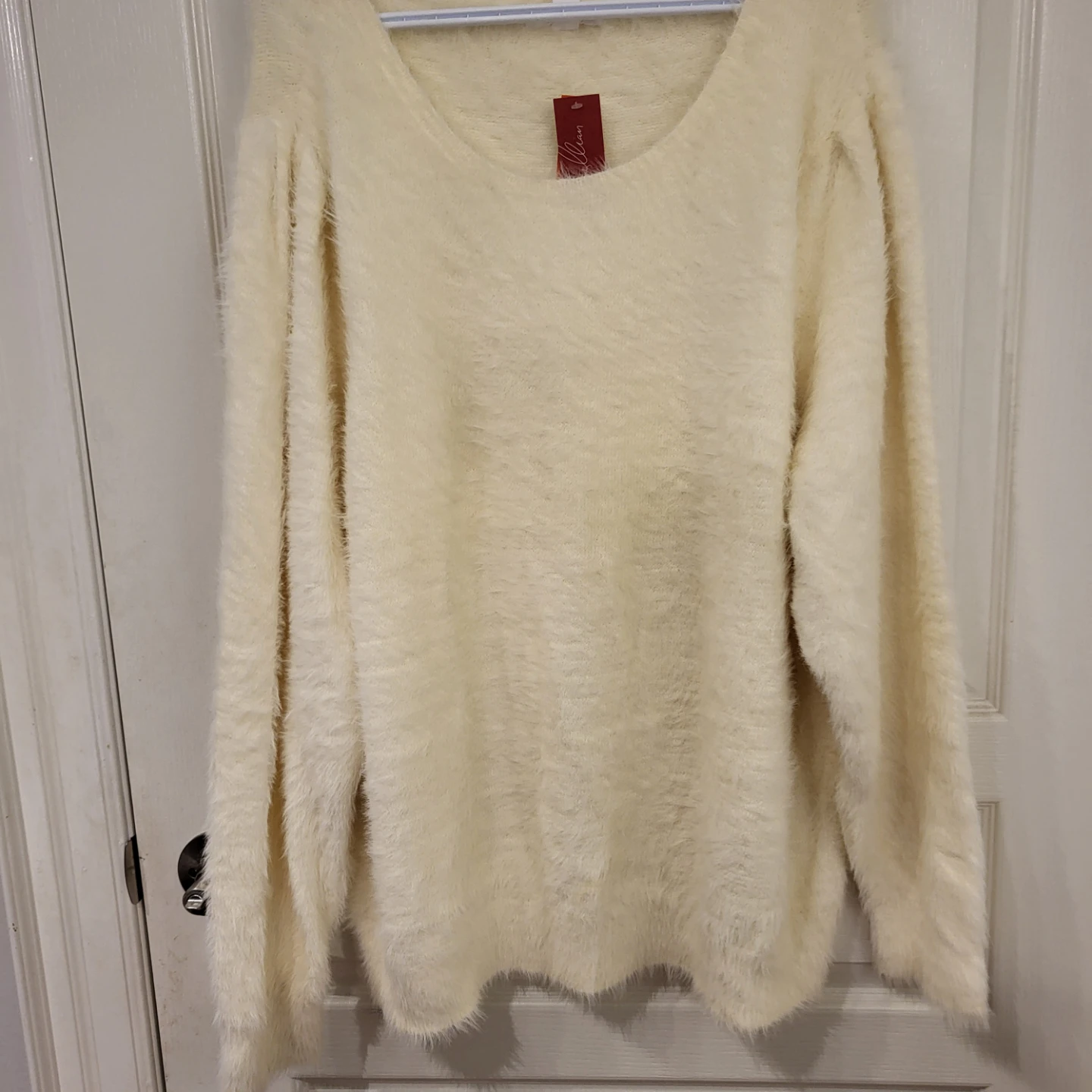 Joe Fresh x Jillian Fuzzy Cream Sweater