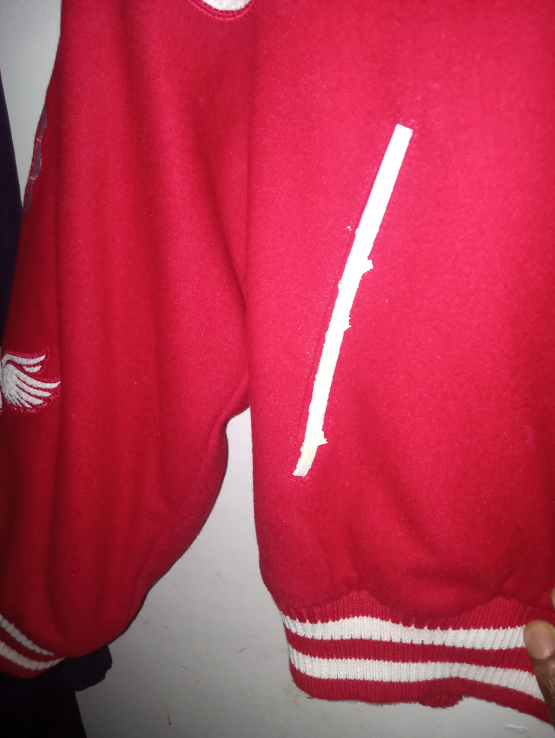 Ladies Pelle Pelle Red Varsity style Jacket - photo 4