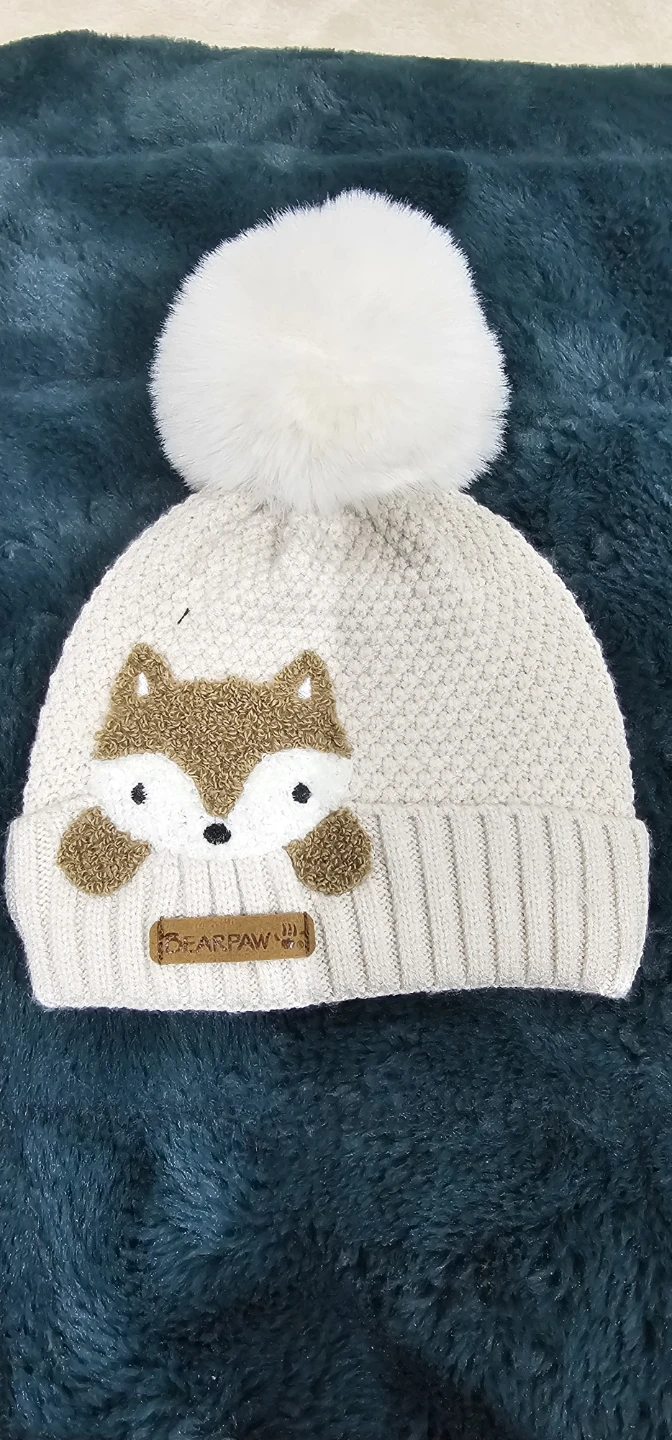 Bearpaw Kids Fox Pom Pom Beanie