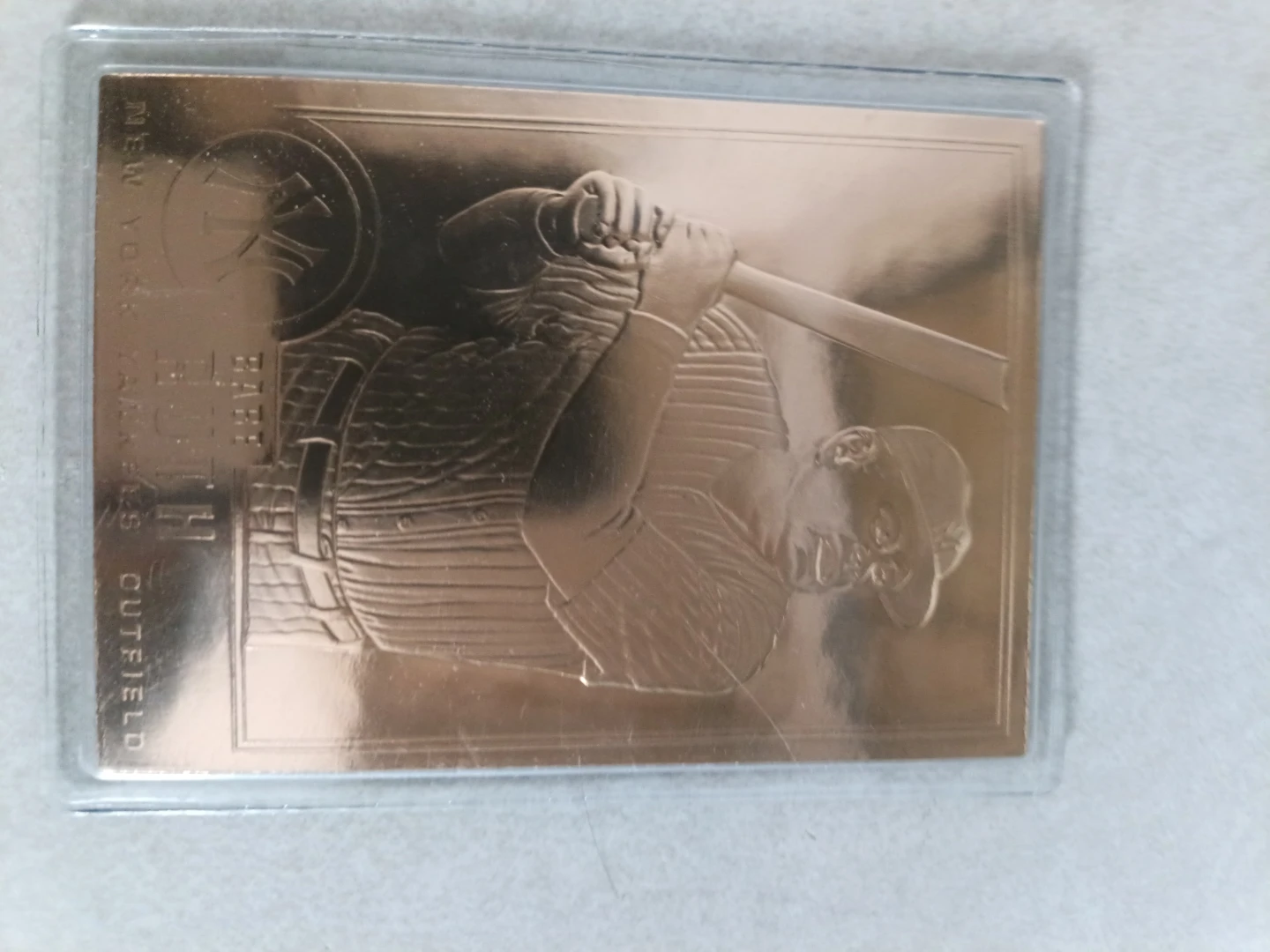 Babe Ruth New York Yankees Metal Trading Card - photo 2