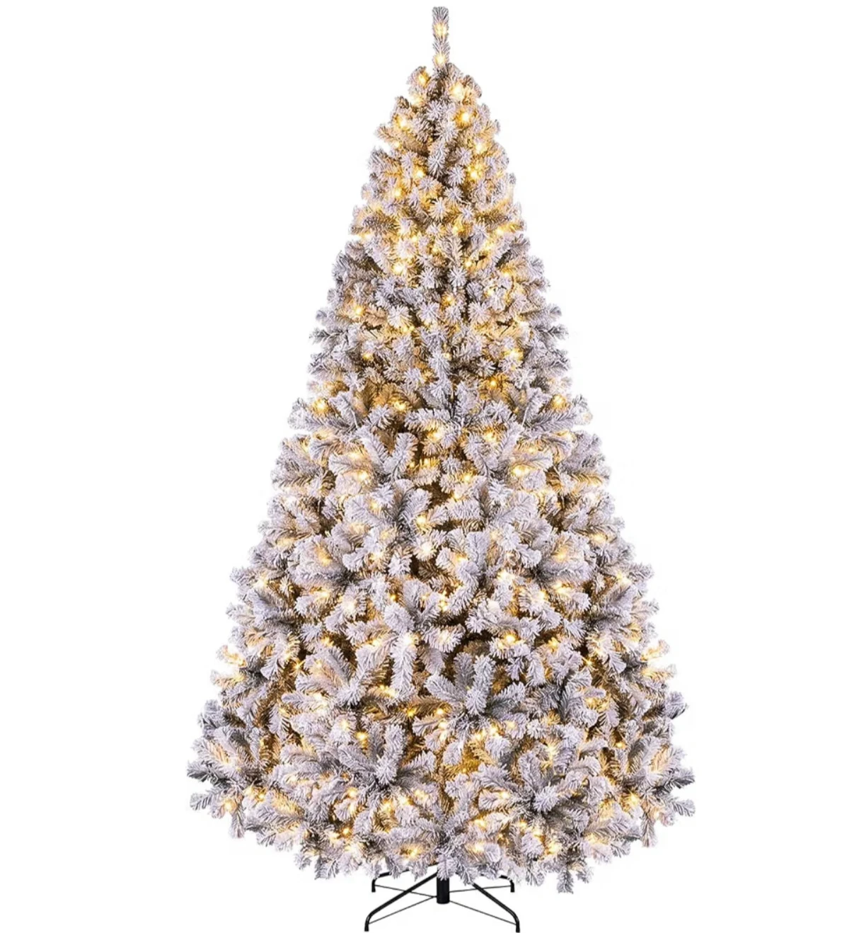 9ft Pre-lit Flocked Christmas Tree
