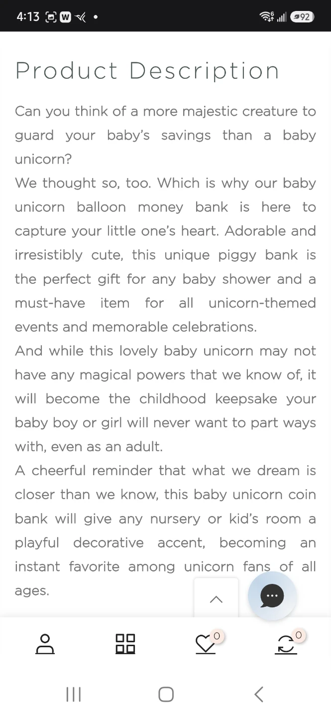 New in Box Made By Humans Balloon Money Bank - Baby Unicorn - photo 3