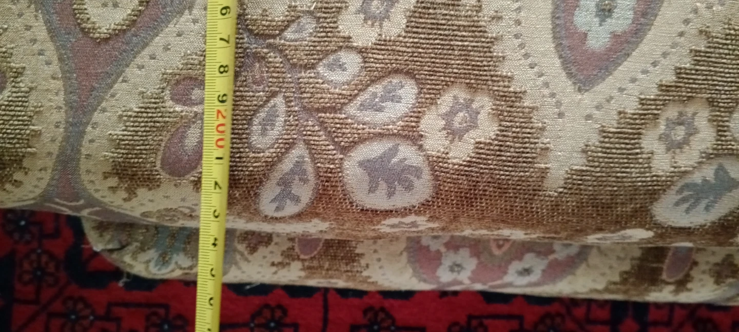 2 Damask Pattern Fabric Bench Cushion - photo 5
