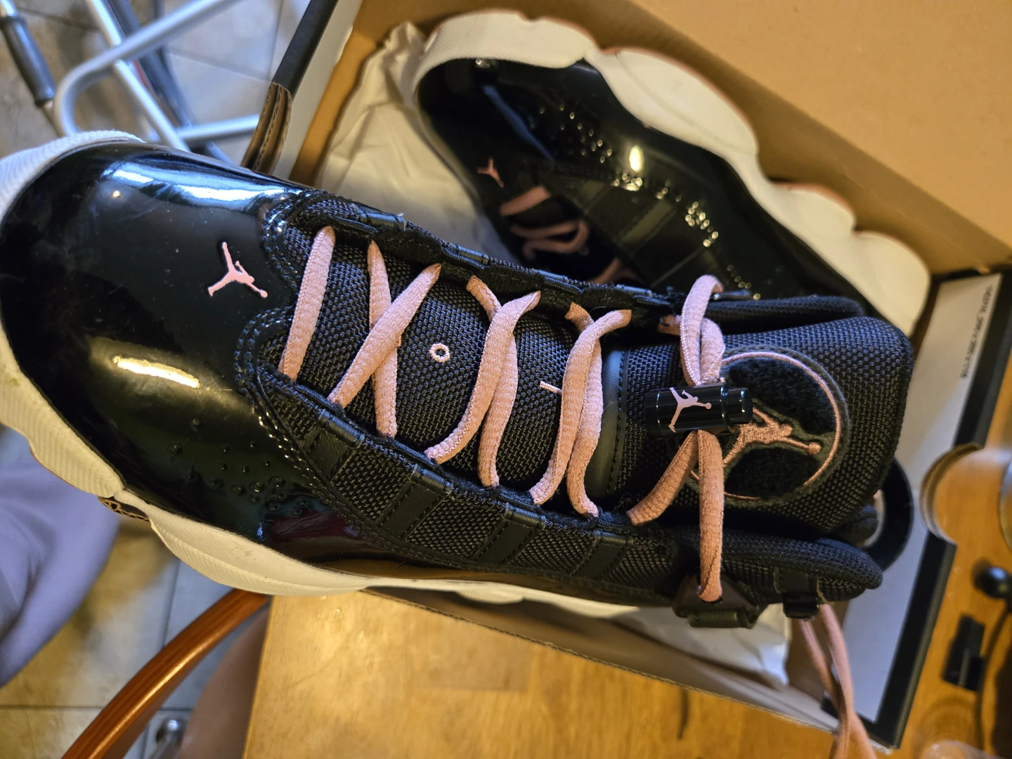 Jordan 6 Rings GS Black/Rust Pink Size 6Y - photo 3