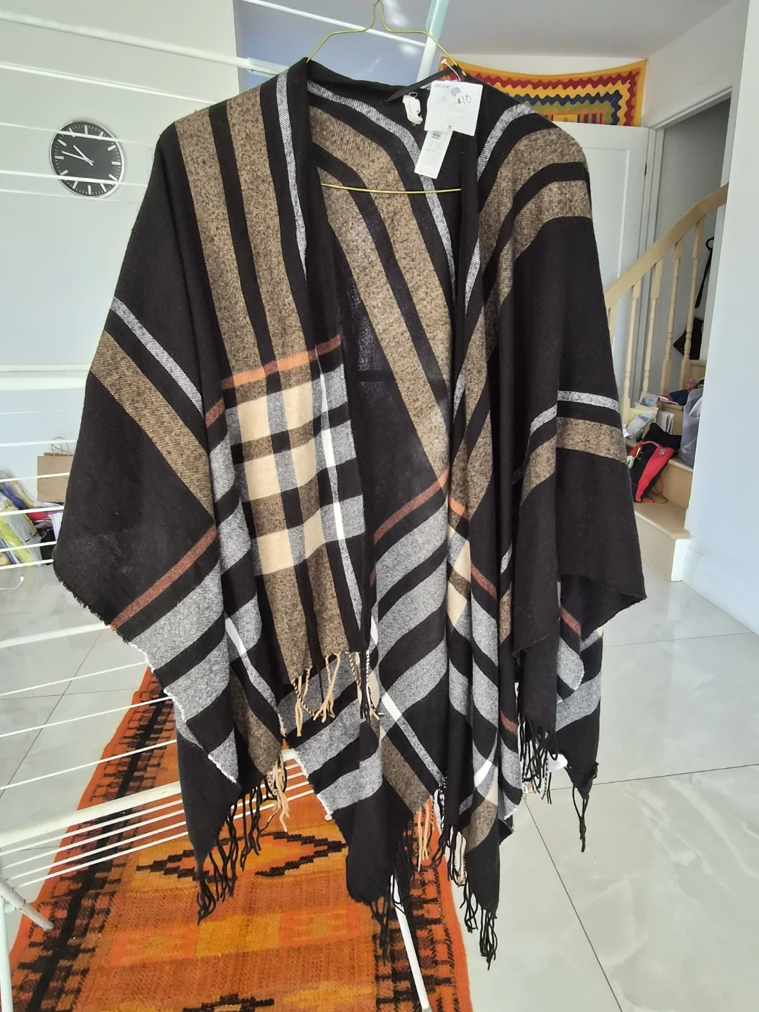 Ardene Plaid Poncho Wrap