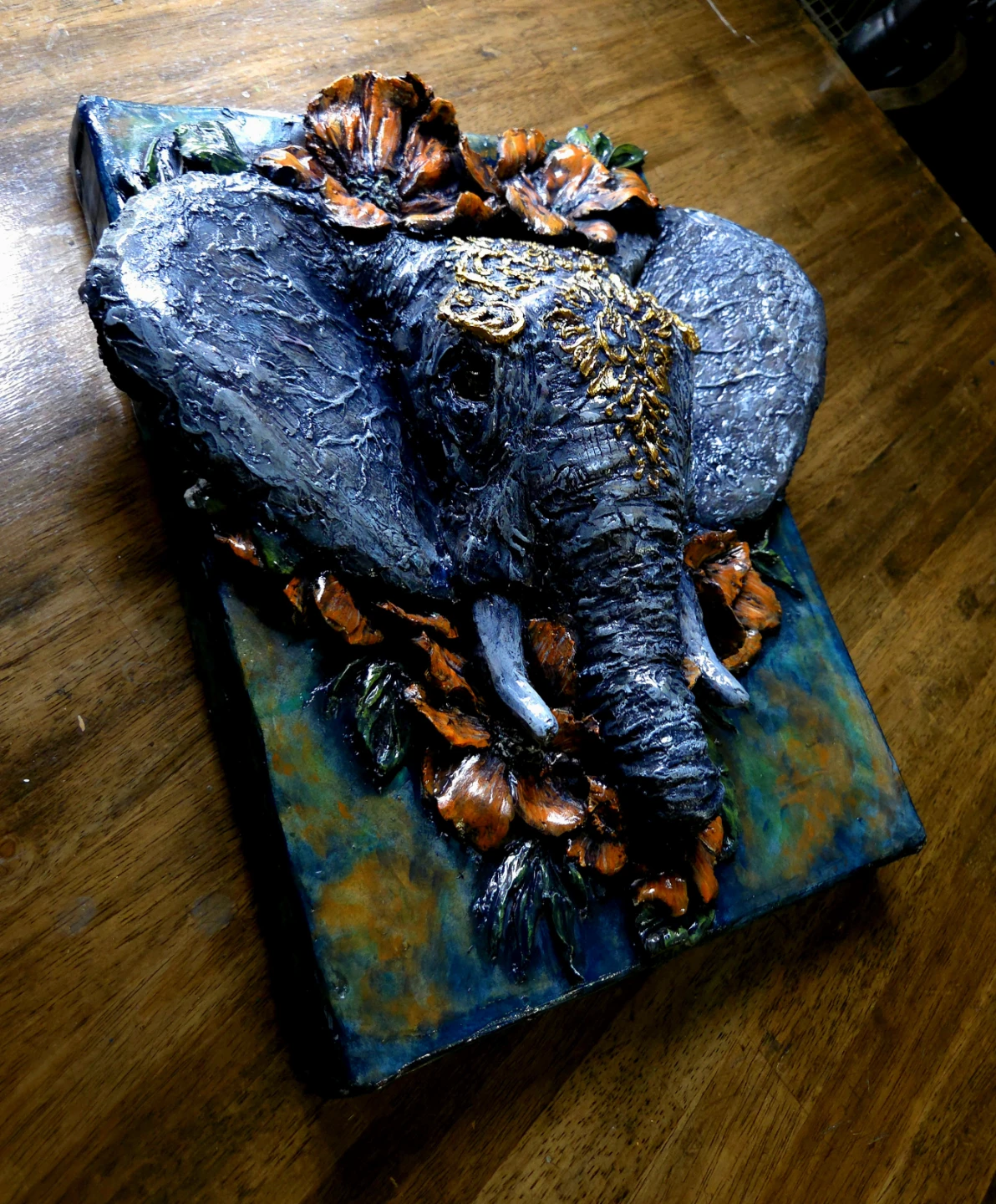 3D Elephant Wall Art