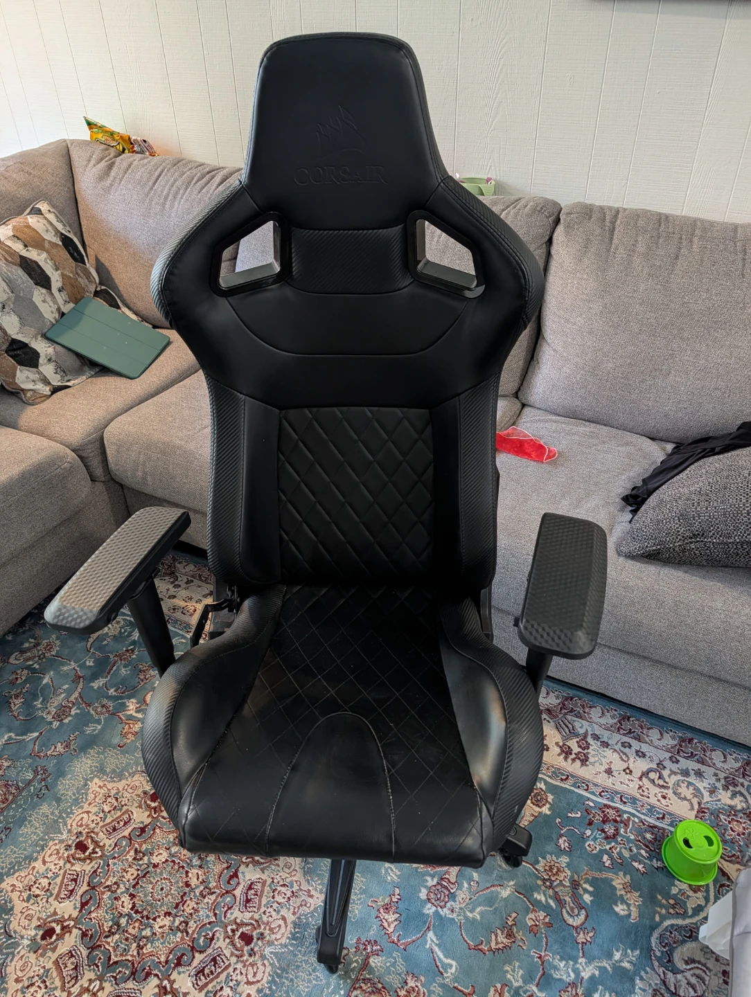 Corsair T1 Race Gaming Chair – Black, 4D Arms, Reclines