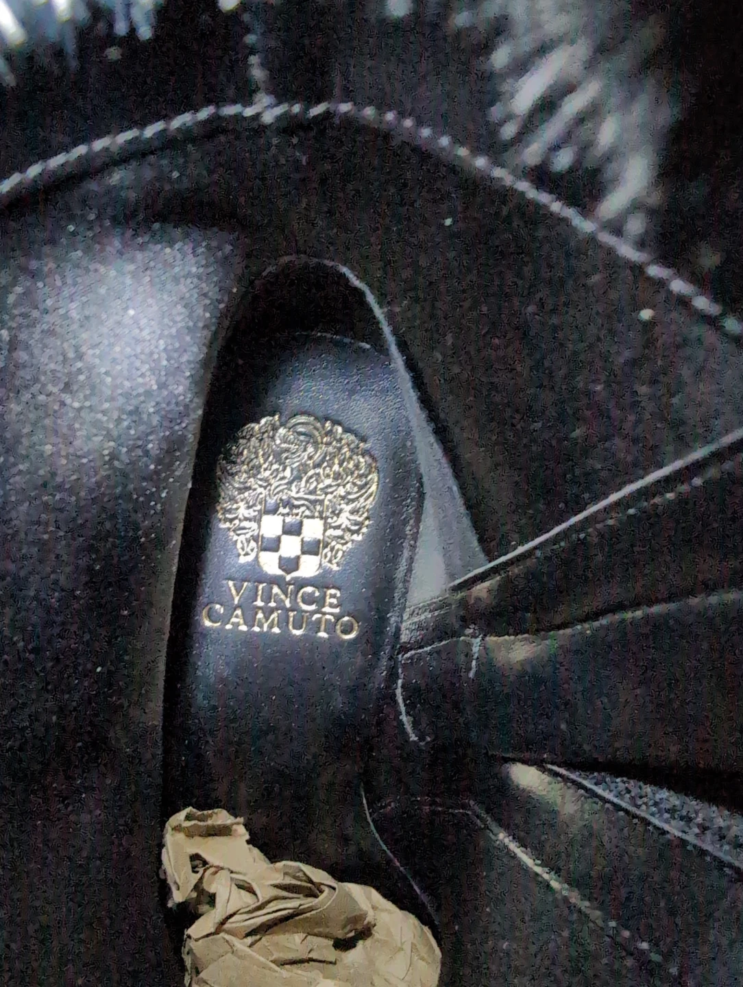 Leather Vince Camuto Black Faux Fur Ankle Boots - photo 4