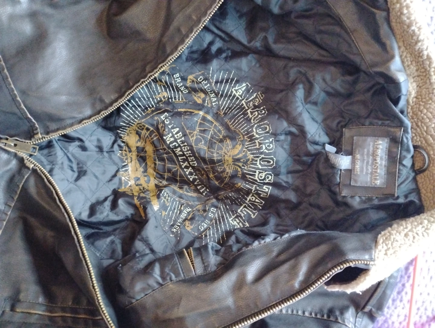 AEROPOSTALE PLEATHER JACKET (FAKE LEATHER) - photo 4