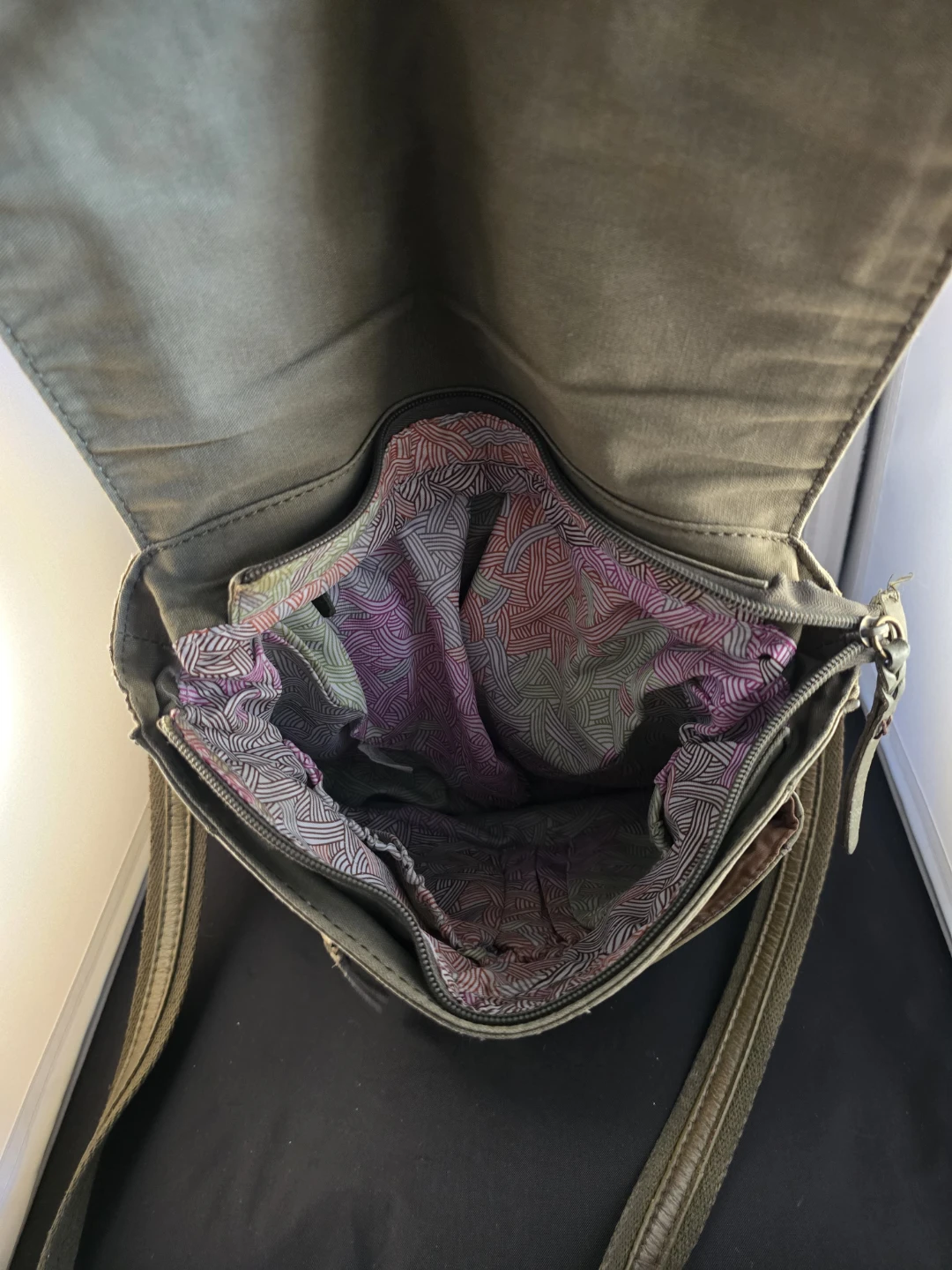 The Sak Olive Green Leather Crossbody Bag - photo 5