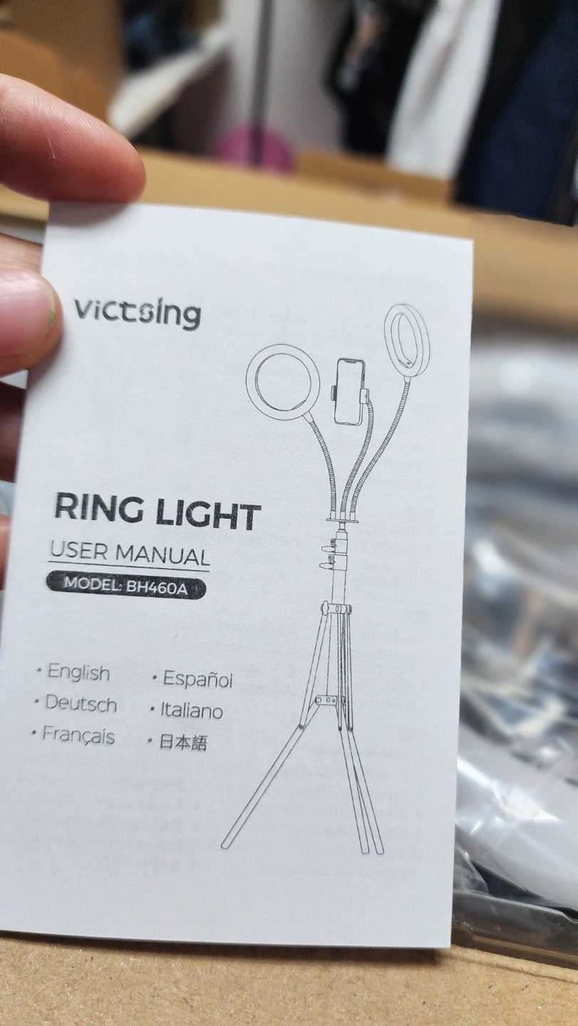 VicTsing Dual Ring Light with Stand - Model BH460A - photo 2