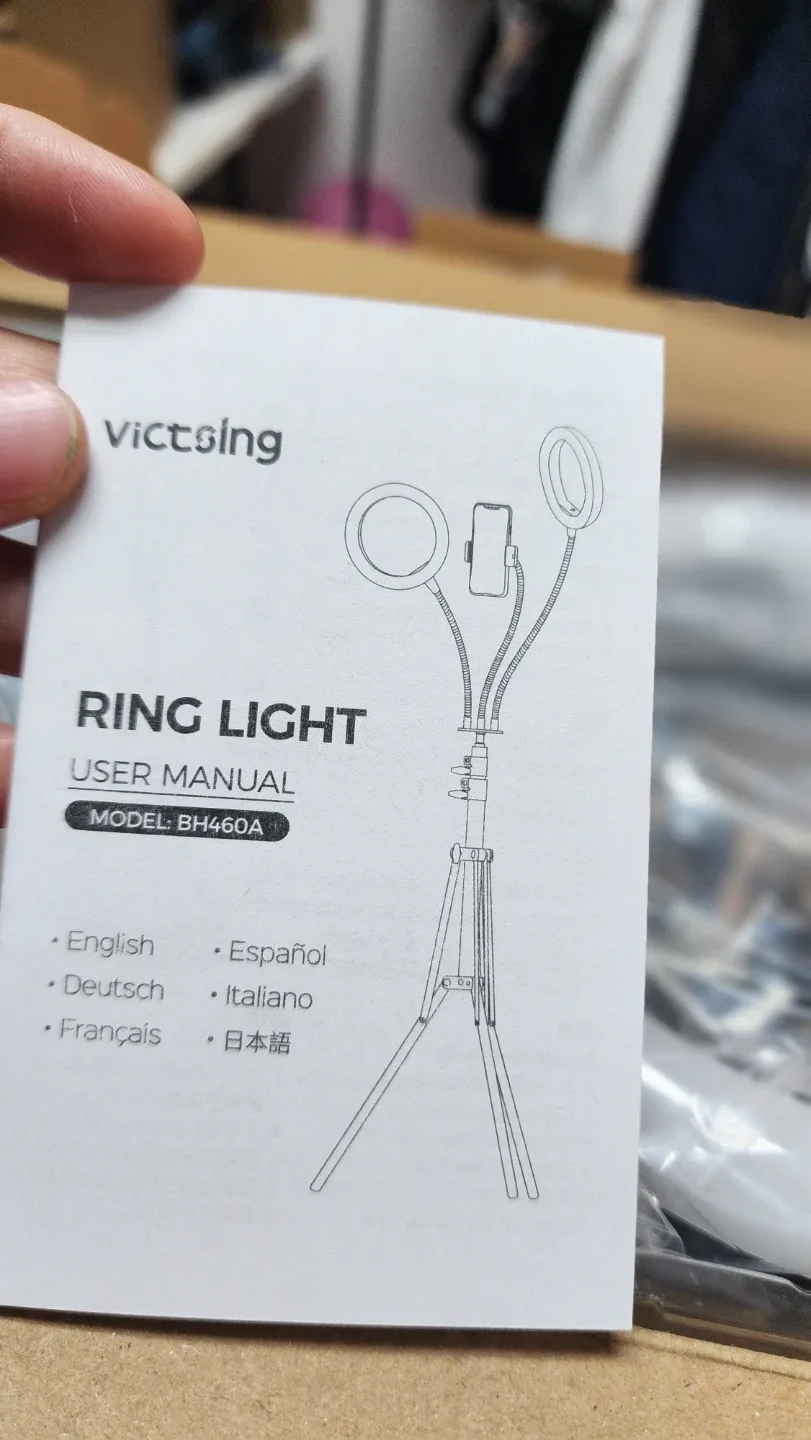 VicTsing Dual Ring Light with Stand - Model BH460A - photo 2