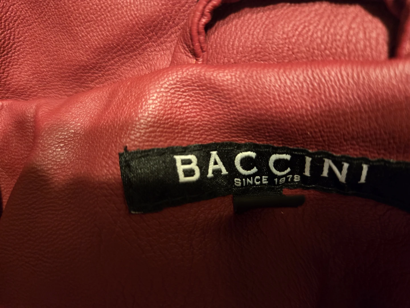 🥕🎃   Baccini Red Faux Leather Jacket Small - photo 5