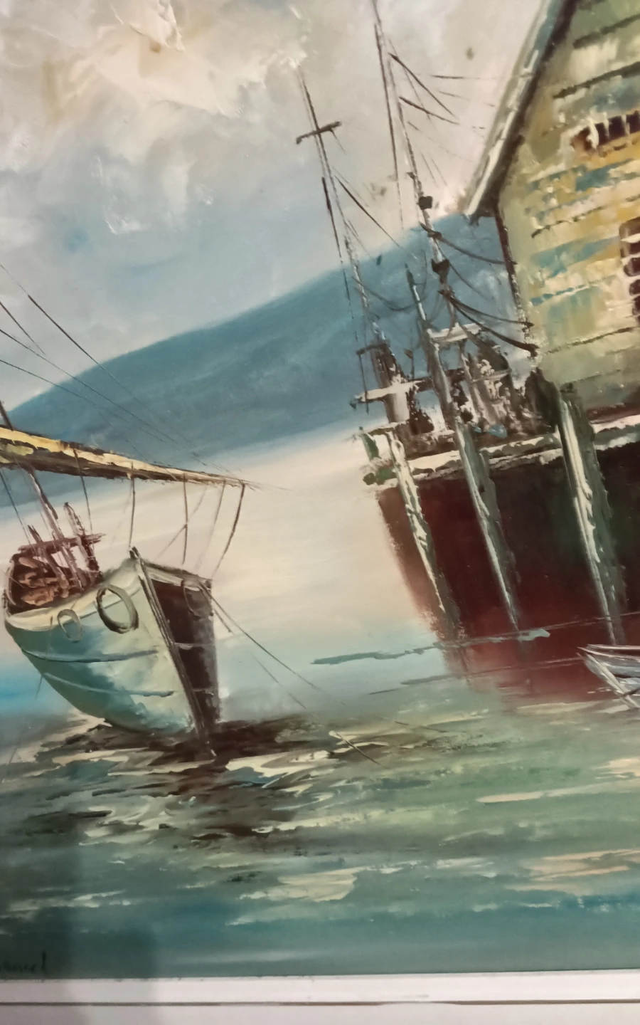 MCM Seascape Oil Painting Signed Sanul - photo 4