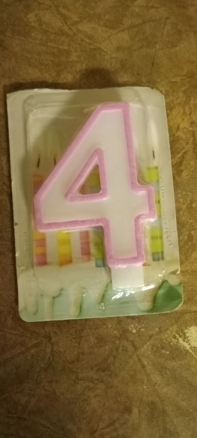 Number 4 Birthday Cake Candle