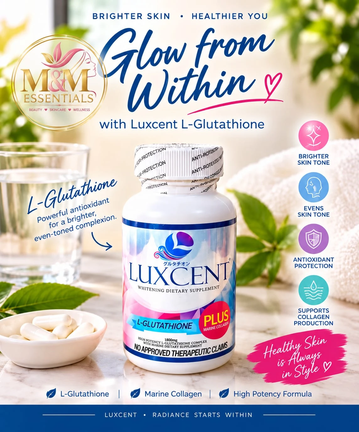 Luxcent L-Glutathione Plus Dietary Supplement