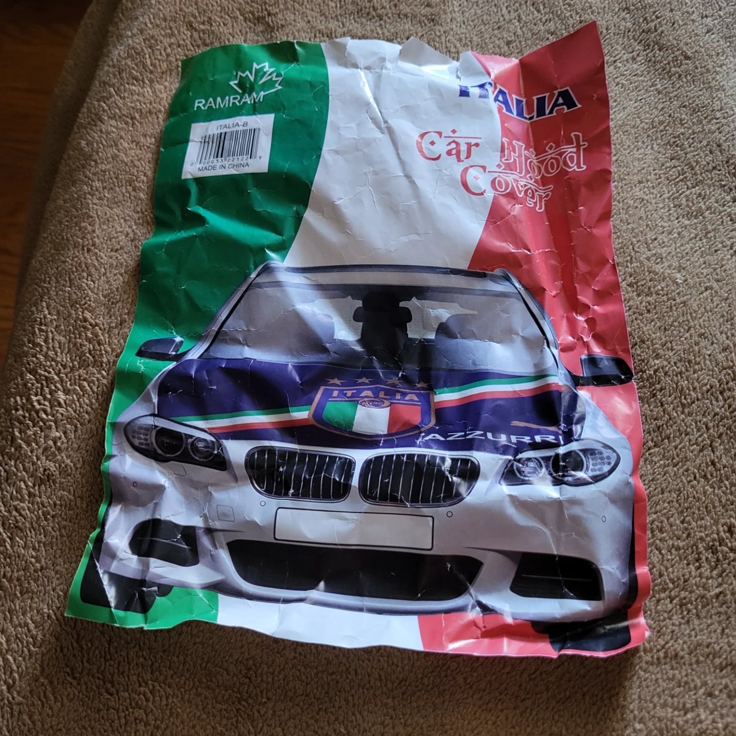 RAMRAM Italia Azzurri Car Hood Cover