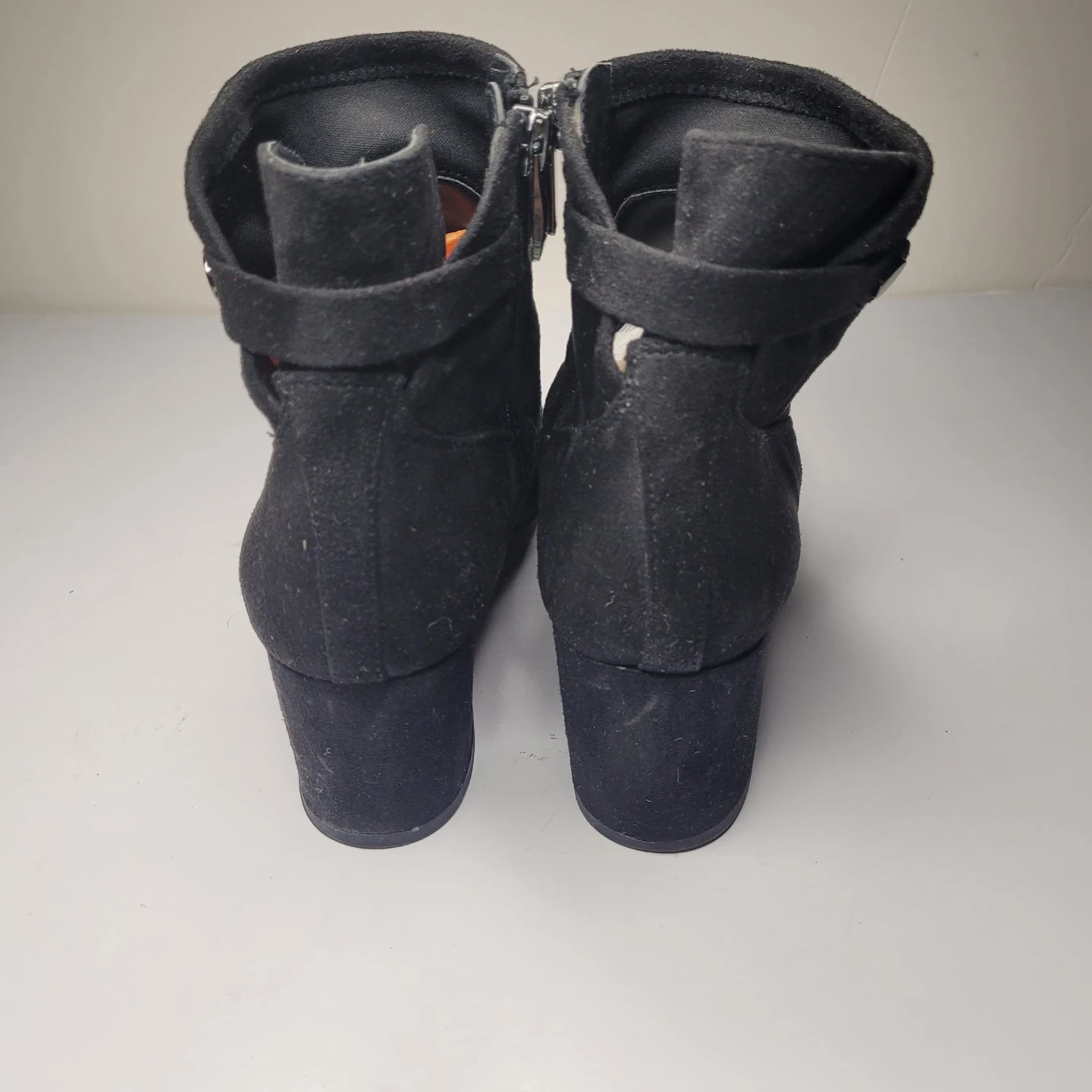 Franco Sarto Black Suede Ankle Boots Size 8.5 - photo 3
