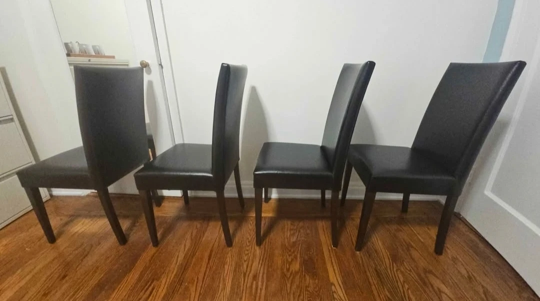 Set of 4 Black Dining Chairs - photo 5