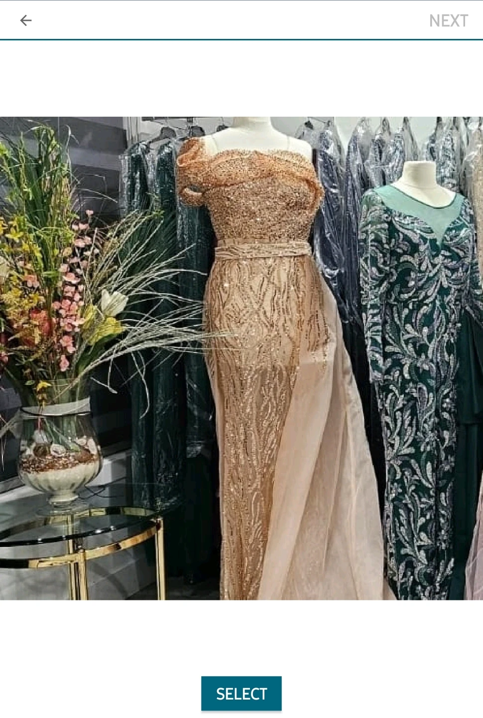 Elegant Sequin Evening Gown with Detachable Train - photo 4