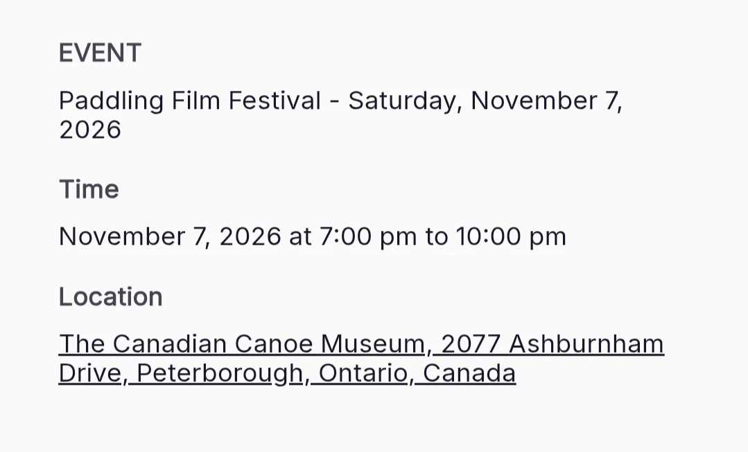 World Paddling Film Fest - 2 Tickets - Sat, Nov 7, Peterborough - photo 2
