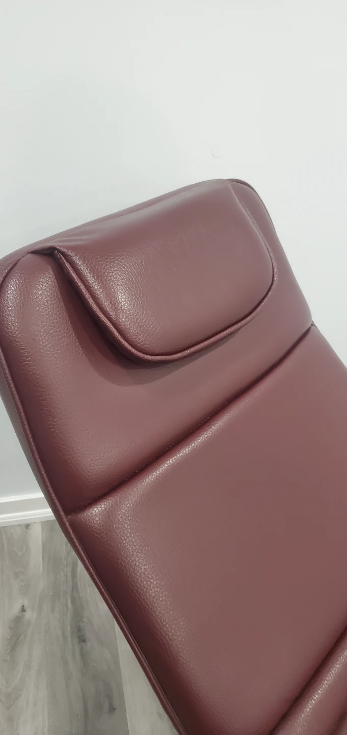 Burgundy Executive Reclining Office Chair with Footrest - photo 4