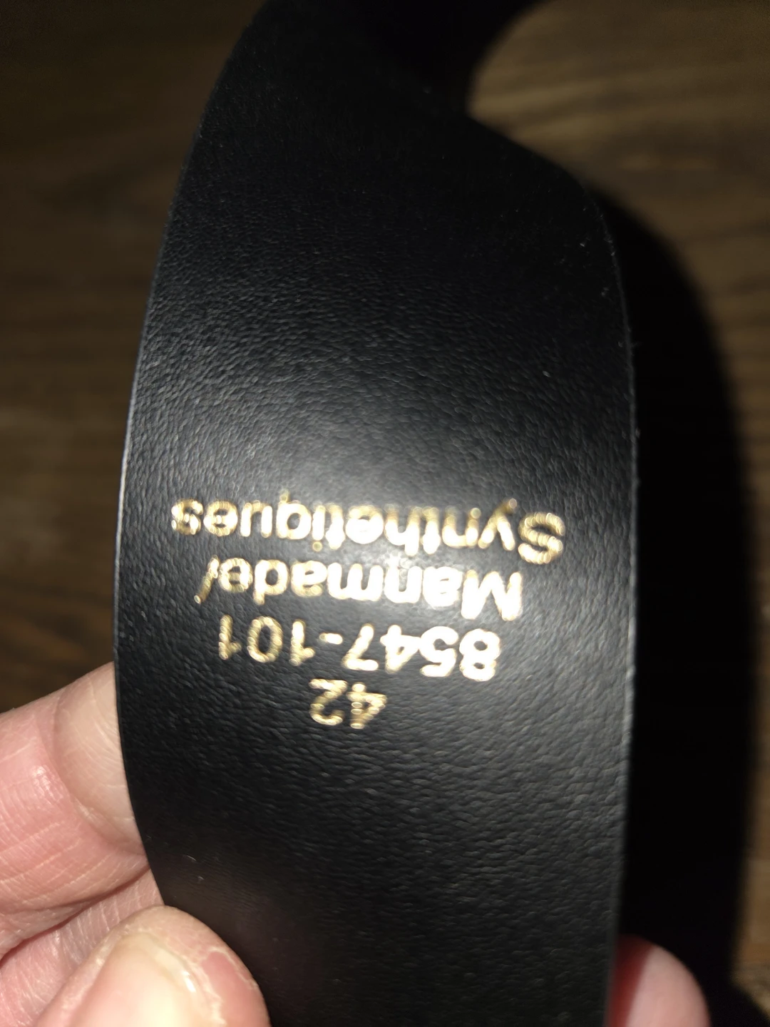 Black Man-made Material Belt Size 42 - photo 2