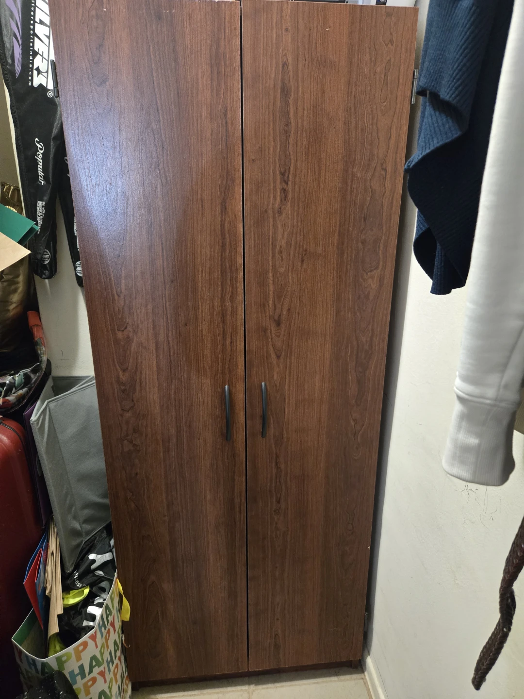 Tall Wooden Storage Cabinet