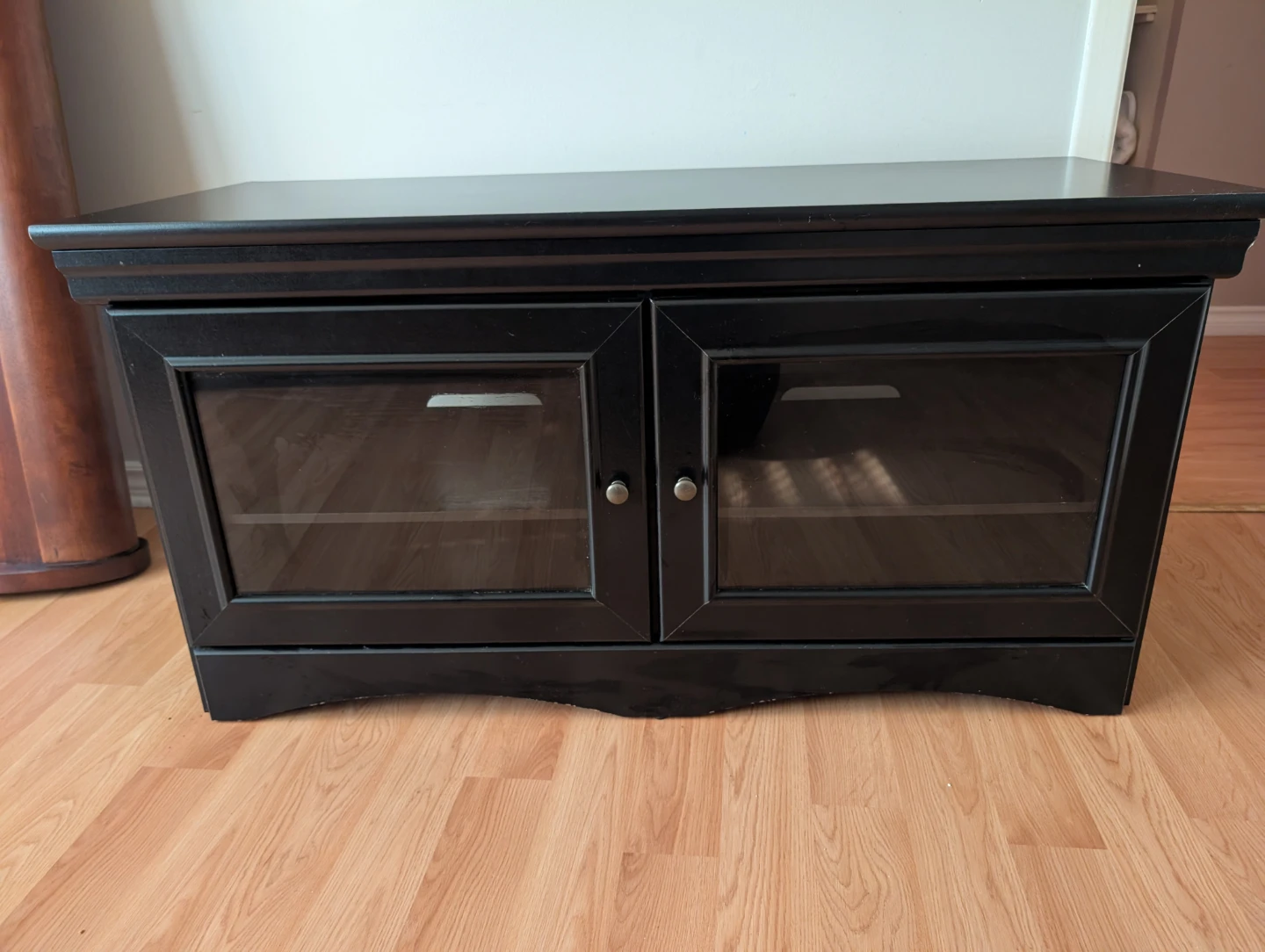Black TV stand media console