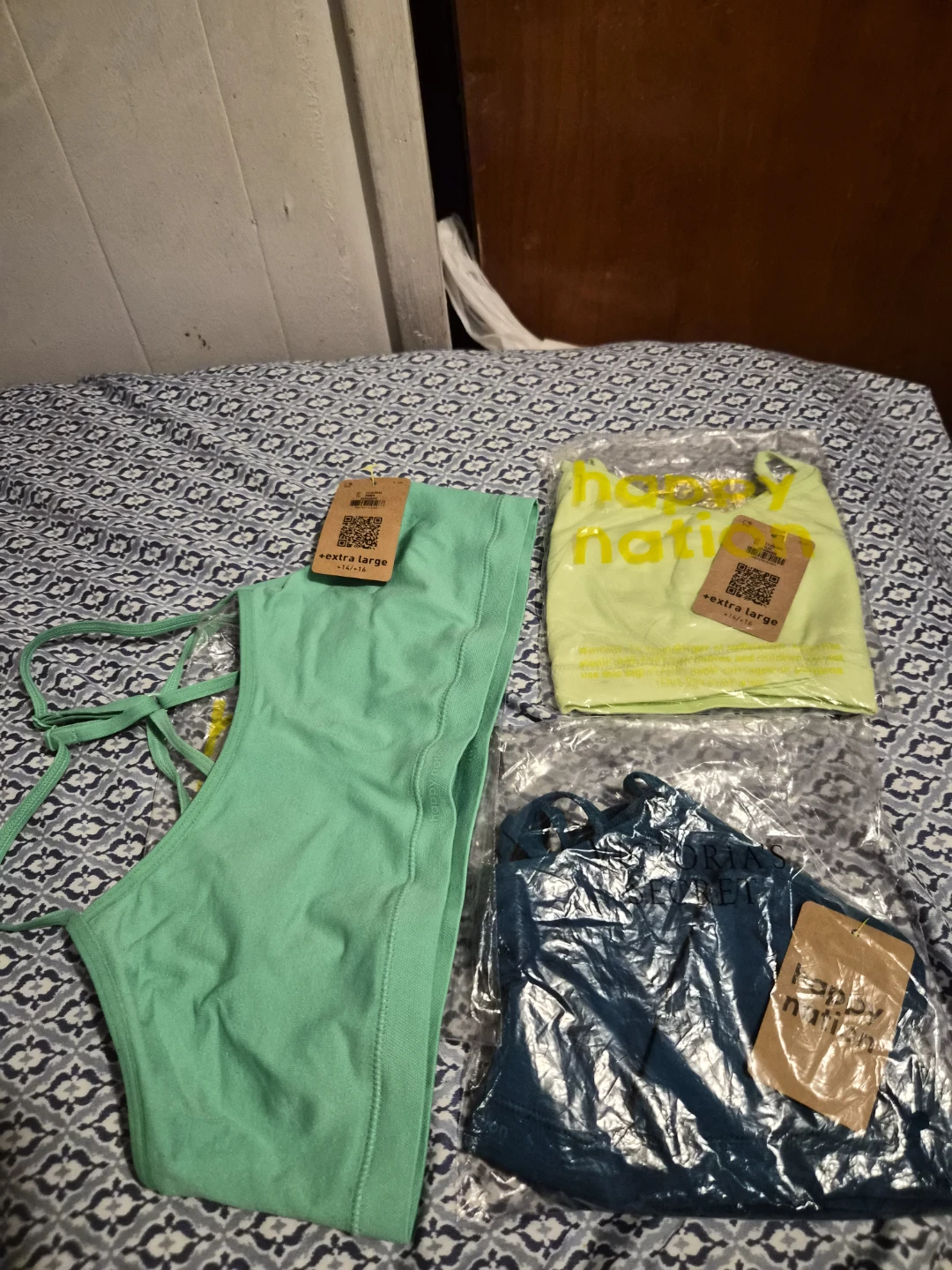 Three Happy Nation Bralettes XL