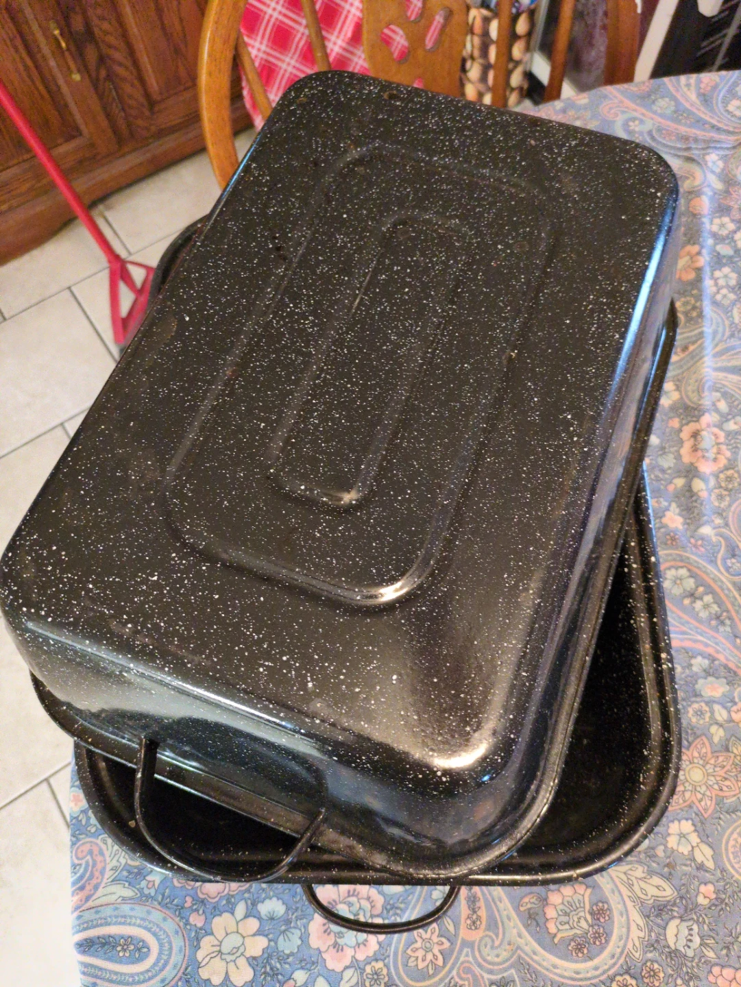 Enamelware Roasting Pan - photo 2