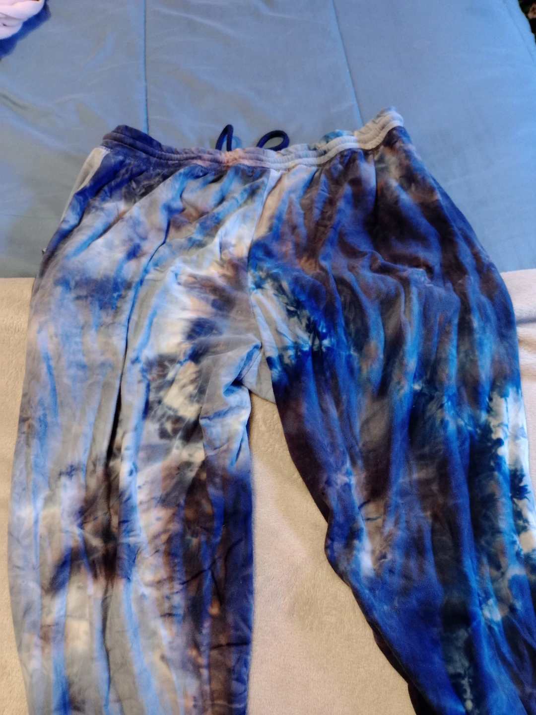 Blue Tie-Dye Jogger Pants - photo 3