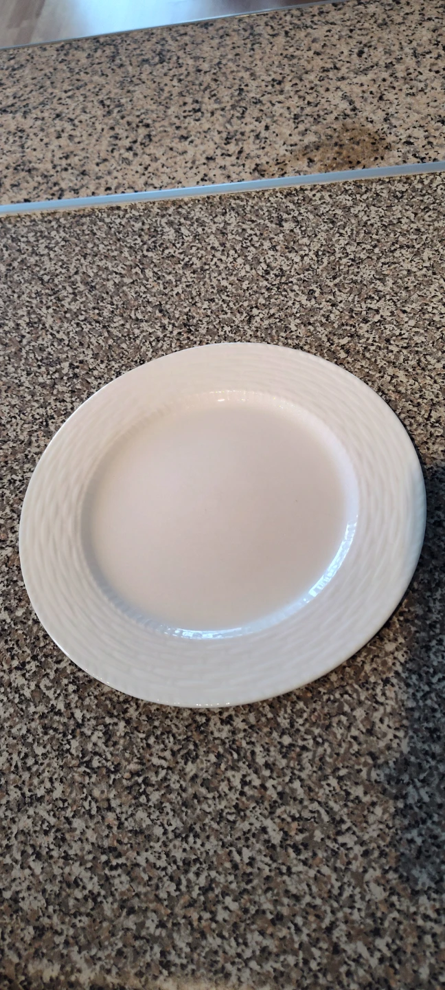Gibson White Ceramic Dinner Plate