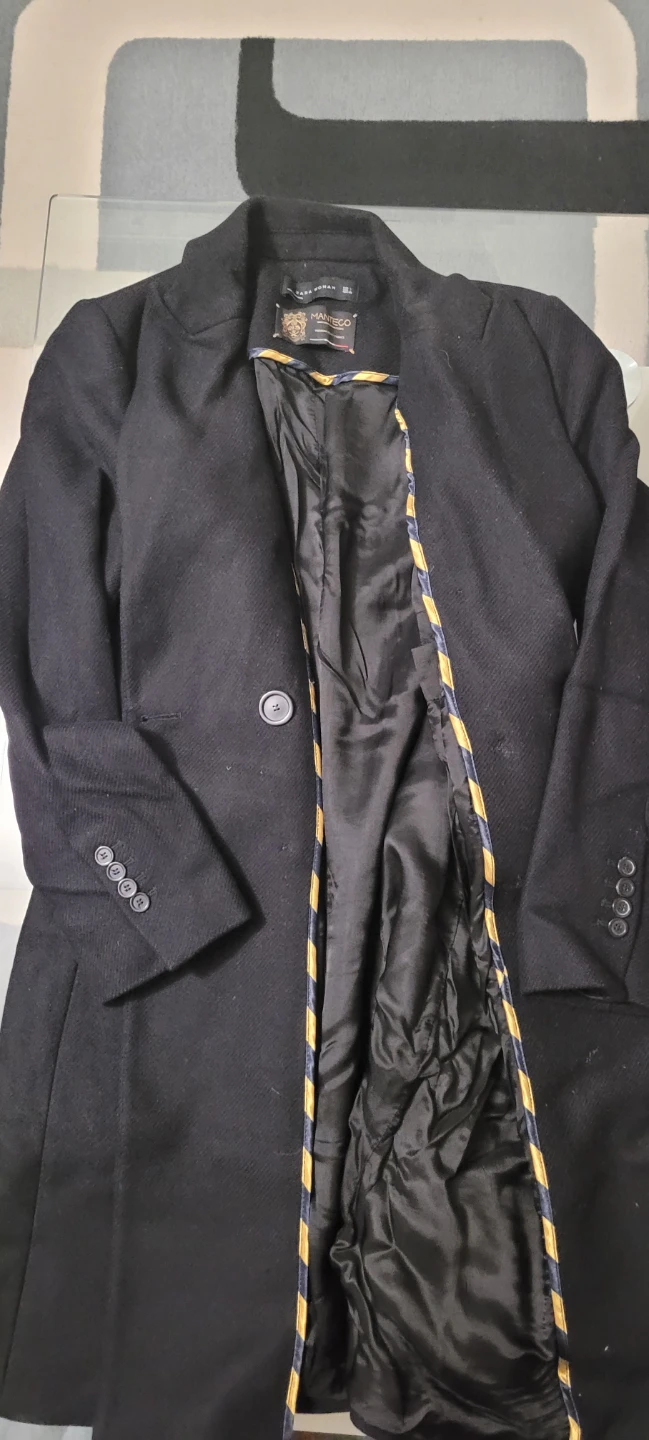 Zara Woman Manteco Black Coat - Size Large - photo 3