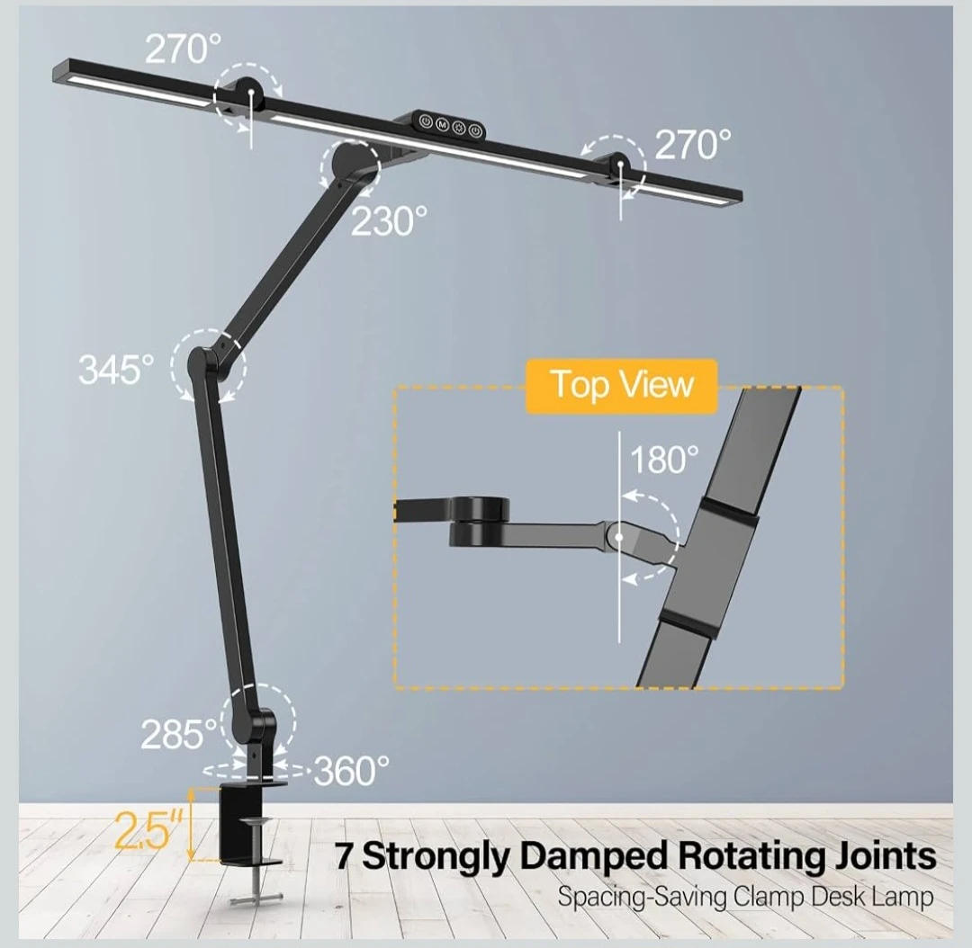 Adjustable LED Clamp Desk Lamp - photo 3